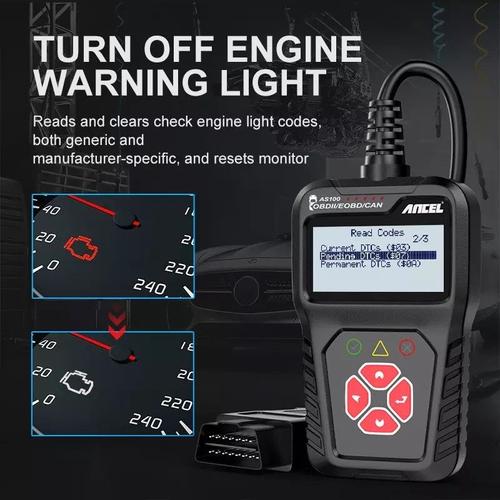 Outil de Diagnostic Voiture OBD2 Universel Voiture OBDII Support Français  Diagnostique Lecteur de Code Valise Auto Moteur