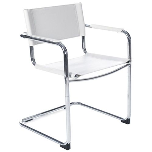 Chaise D'accueil / Visiteur 'ka' Blanche Pour Bureau Ou Salle De Réunion