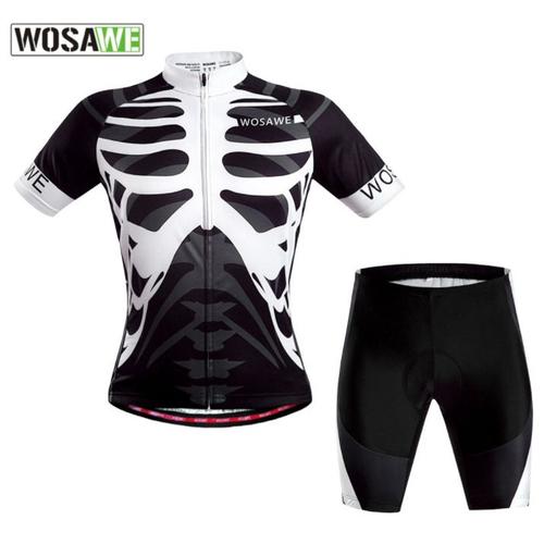 Maillot Cyclisme Manches Courte Homme Et Cuissard Vélo Gel Tenue De Cycliste