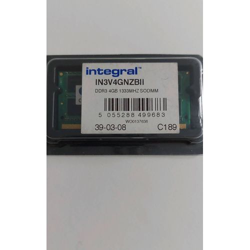 4 GB, 1333 MHz SO-DIMM DDR3