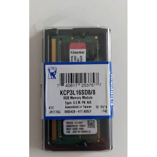 Mémoire Kingston - DDR3L - 8 Go - SO-DIMM 204 broches