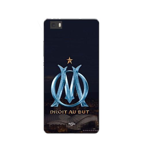 Coque Huawei P8 Lite Om Logo Bleu Et Dorée Stade