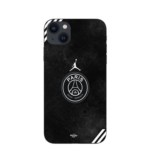 Coque Iphone 15 Psg Jordan Logo Noir