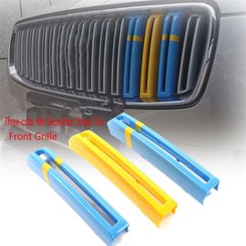 Grille Tricolore Décoration Nette Bande Réseau Autocollants Garniture De Couverture Calandre Centrale Pour Xc90 2015-2019 B