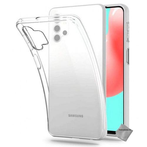 Housse Etui Coque Silicone Gel Samsung Galaxy A32 4g + Verre Trempe -Transparent Tpu