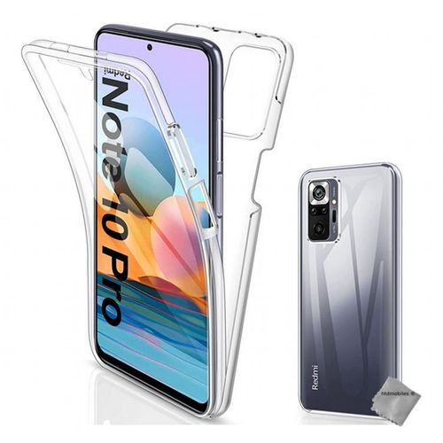 Housse Etui Coque Gel 360 Integrale Xiaomi Redmi Note 10 Pro + Verre Trempe - Transparent