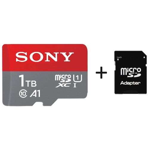 Carte Mémoire Micro SD SDHC SDXC Class 10 Sony 1TB + + Adaptateur Lecteur Carte