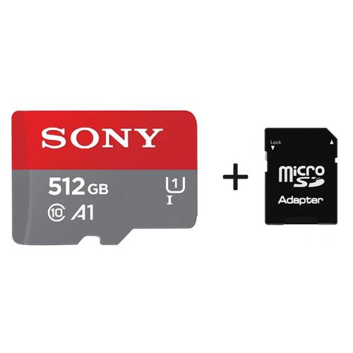 Carte Mémoire Micro SD SDHC SDXC Class 10 Sony 512Go + Adaptateur Lecteur Carte