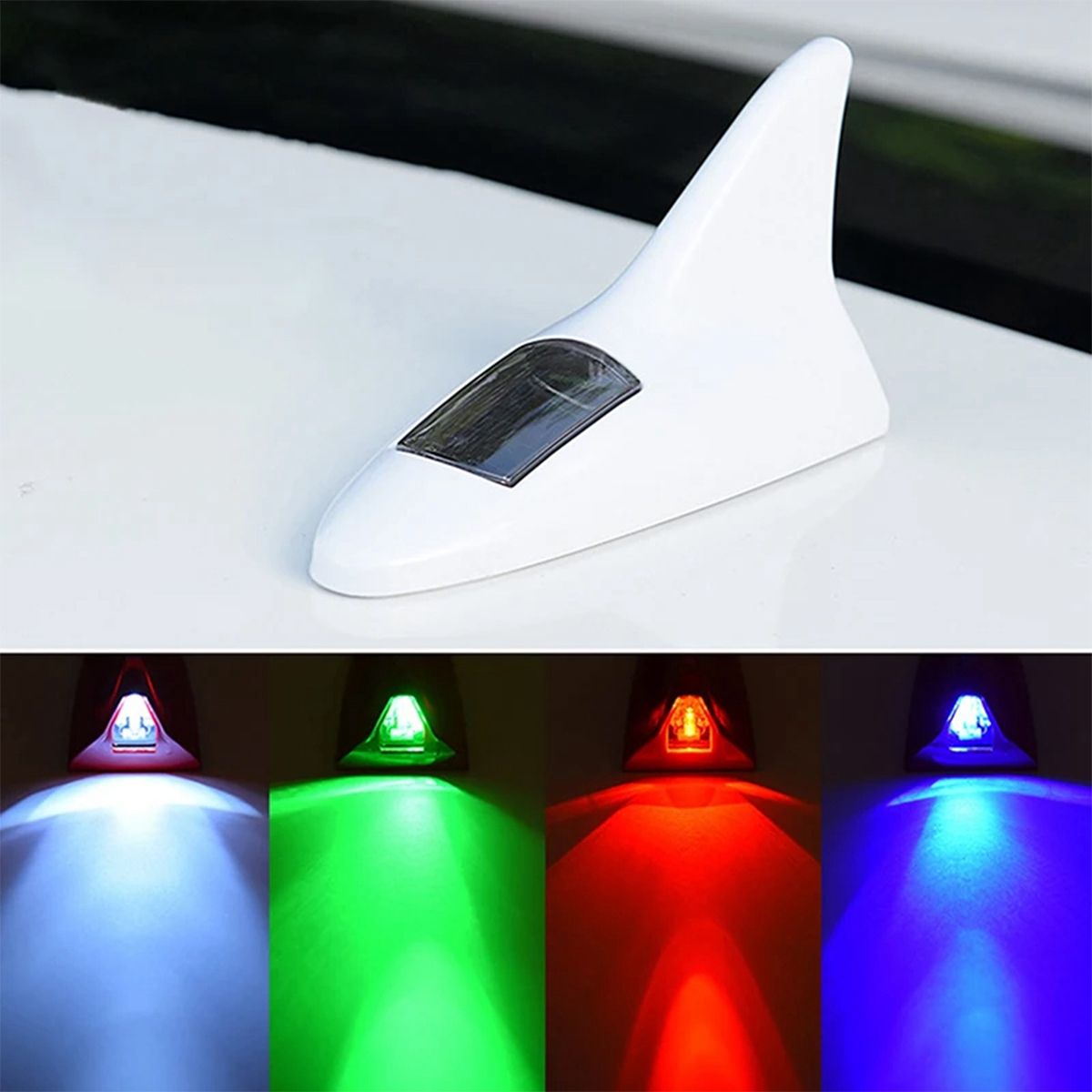 Lumire Led Solaire Universelle Antenne D'aileron De Voiture... - 7