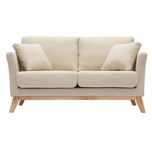 Canapé Scandinave 2 Places Déhoussable Beige Oslo