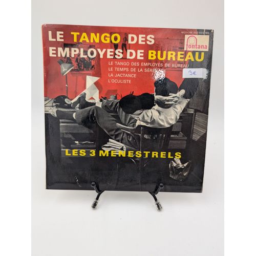 Vinyle 45 Tours Le Tango Des Employés De Bureau : Les 3 Menestrels En Fourreau