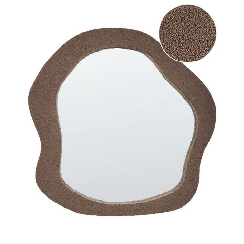 Miroir BLISMES Bouclé Marron
