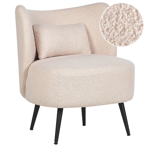 Bouclé Fauteuil Beige Otsby