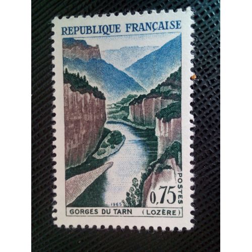 Timbre France Yt 1438 Les Gorges Du Tarn, Lozère 1965 ( 050505 )