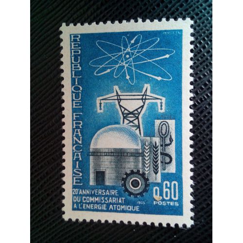Timbre France Yt 1462 20e Anniversaire De La Commission De L'énergie Atomique 1965 ( 050505 )