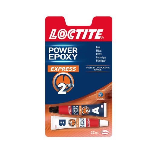 LOCTITE POWER EPOXY RAPIDE 2 MIN 3178041331982 HENKEL GLUE COLLE BI-COMPOSANT 22 ML REPARER REPARATION BRICOLAGE MAISON ART COMASOUND KARTEL CSK ONLINE