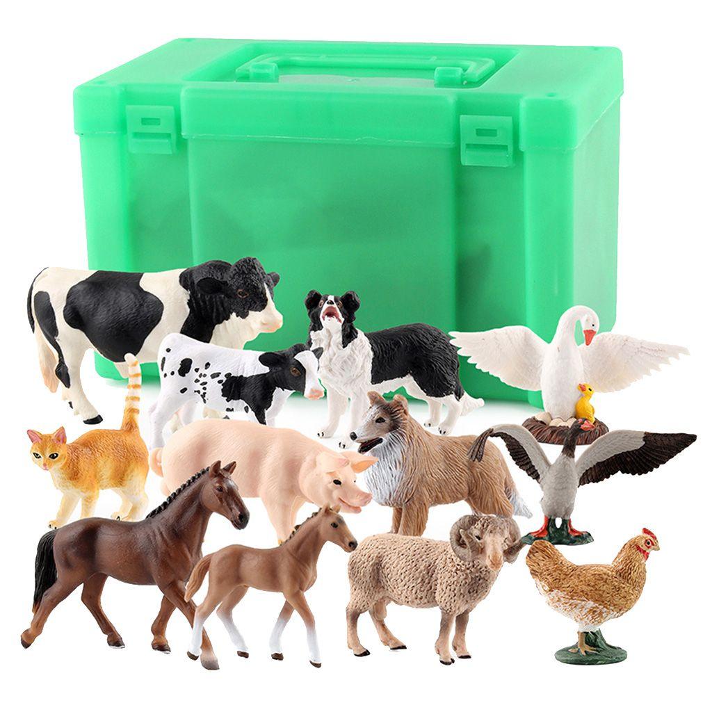 Animaux De La Ferme Jouets Statues, Simulation Animaux De La Ferme Jouets  éducatifs Cadeau Valeur éducative Plastique Pour Les Amoureux Des Animaux  Pour Les Enfants 