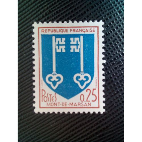 Timbre France Yt 1469 Armoiries Mont-De-Marsan 1966 ( 050505 )