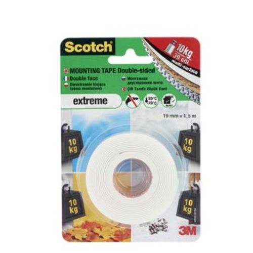 SCOTCH EXTREME DOUBLE FACE 5902658095986 FIXER 10KG 19MM X 1,5M ADHESIF ULTRA RESISTANT 3M BRICOLAGE MAISON COMASOUND KARTEL CSK ONLINE