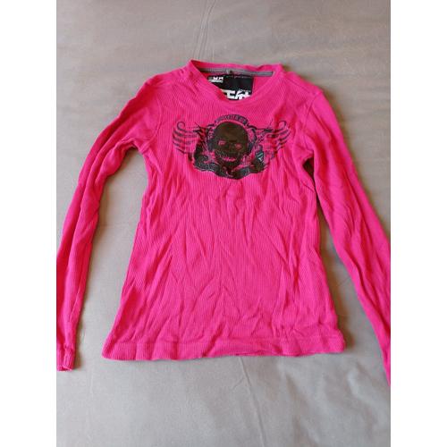 Sweat Rose - Cool Cat - 10 Ans - Imprimé"Tête De Mort"