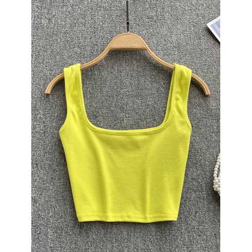 Débardeur Femmes Sexy Dos Nu Y2k Haut Slim Fit Bas Blouse Solide Haut Court Sans Manches Camis Mujer