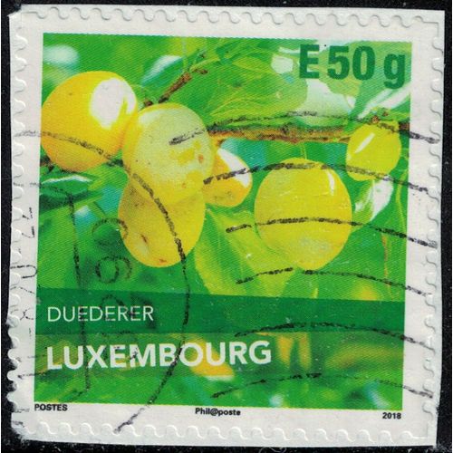 Luxembourg 2018 Oblitéré Used Fruits Duederer Variété De Prune Su