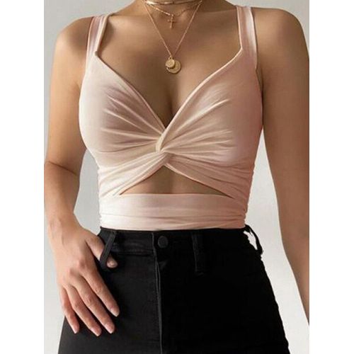 Top Court Sans Manches Pour Femmes,Débardeur Décontracté,Sexy,Noir Et Blanc