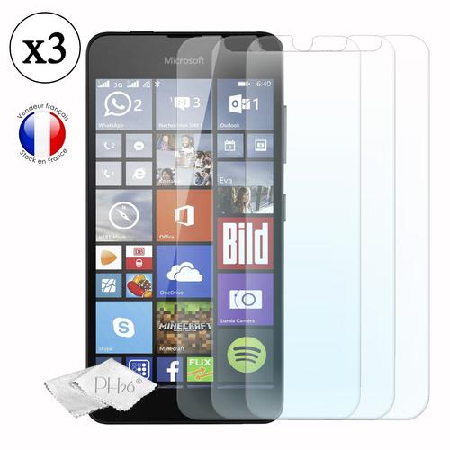 Pack 3 Films De Protection D'écran En Verre Trempé Haute Transparence, Ultra Résistant, Anti Traces Compatible Pour Microsoft Lumia 650 Dual Sim