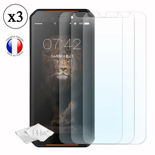 Pack 3 Films De Protection D'écran En Verre Trempé Haute Transparence, Ultra Résistant, Ultra Slim, Anti Traces Compatible Pour Leagoo Xrover C