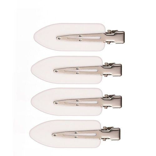 4 Pcs Pinces À Cheveux Sans Plis Blanc
