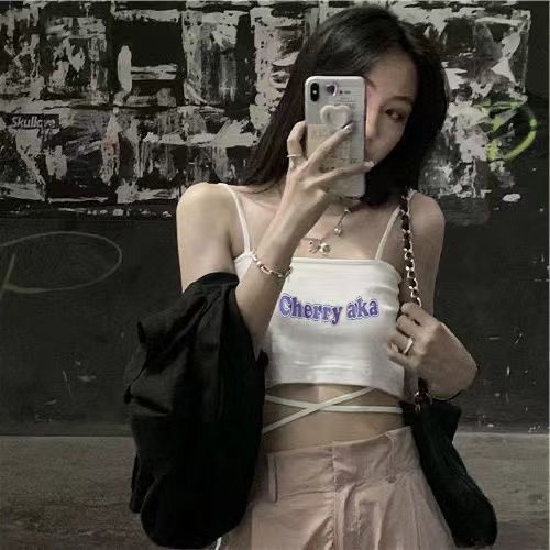 Haut Tubulaire Court Pour Femmes,Débardeur Sexy,Corset,Slim,Imprimé,Bandage Croisé,Gilet Sans Manches,Été