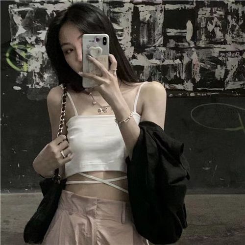 Haut Tubulaire Court Pour Femmes,Débardeur Sexy,Corset,Slim,Imprimé,Bandage Croisé,Gilet Sans Manches,Été