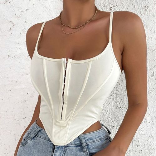 Corset En Maille Transparente Sans Bretelles Pour Femme,Haut Précieux,Camisole,Y2k
