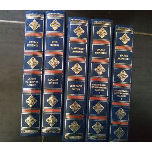 Lot De 5 Livres Editions De Cremille - La Vallee Des Rois - Christophe Colomb - La Mort De L'empire Azteque - Le Destin Tragique Des Sous Mariniers Allemands