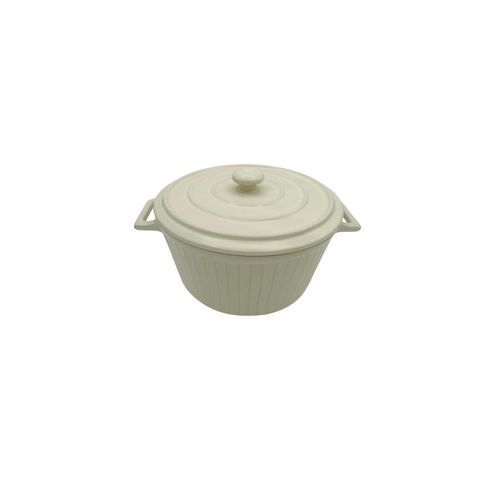 Lot De 6 Mini Cocotte Rayée Blanche Avec Couvercle 17,5 X 9,5 Cm Hobbytech