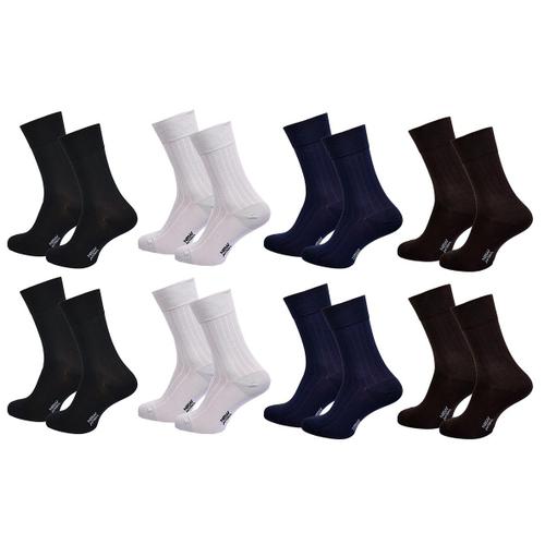 Chaussettes Homme New Man Confort Et Qualité -Assortiment Modèles Photos Selon Arrivages- Pack De 8 Paires New Man Fil D'écosse