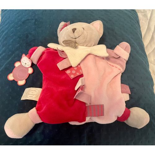 Doudou Et Compagnie Chat Marionnette Rose Mario Étiquette Marioneta Gato Peluche