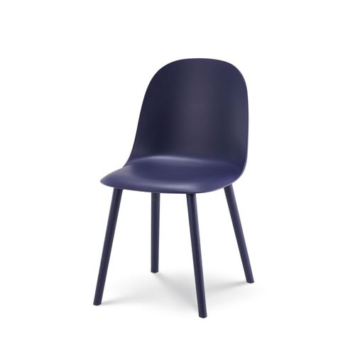 Kosmi - Chaise De Salle À Manger Design Milo Bleu Pétrole En Résine