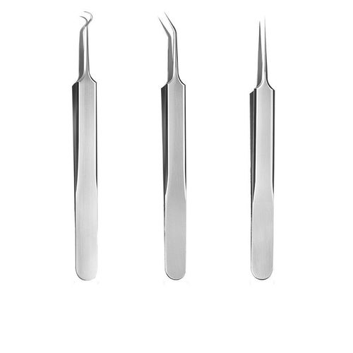 Extracteur De Vers De Pores En Acier Inoxydable 3 Parties Argent 