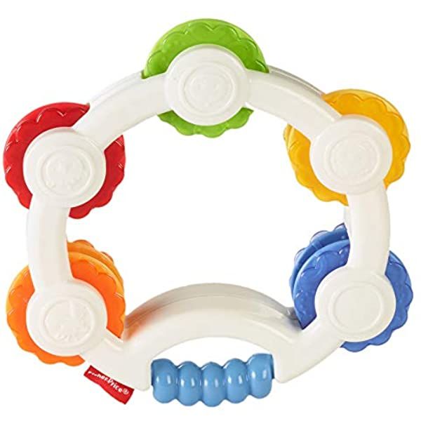 Fisher Price Mon Premier Tambourin Jouet Bebe Avec Miroir Et Pieces Colorees 3 Mois Et Plus Blt37 Rakuten