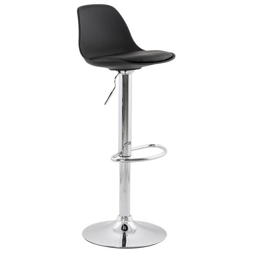 Tabouret Réglable 'princes' Noir Avec Haut Dossier Confortable