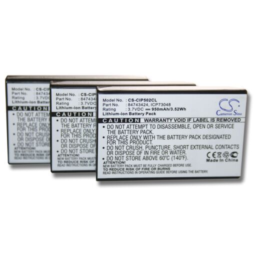 Vhbw 3x Batteries Compatible Avec Spectralink 3040, 5020, 5040, 720...