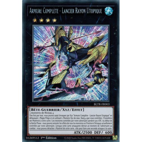 Yu Gi Oh Bltr Fr003 Armure Complète Lancier Rayon Utopique Secrète Rare