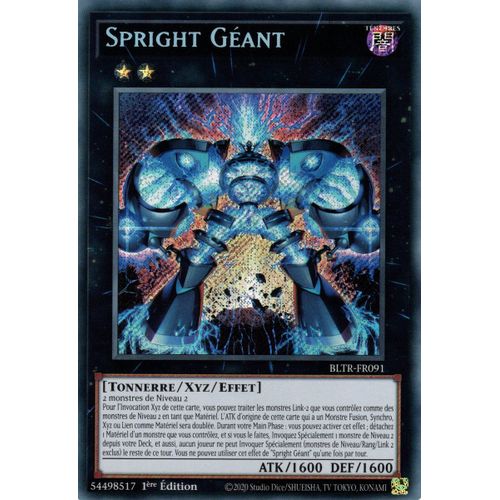 Yu Gi Oh Bltr Fr091 Spright Géant Secrète Rare