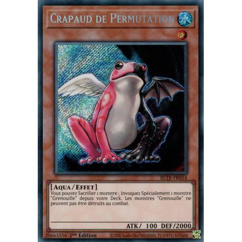 Yu Gi Oh Bltr Fr054 Crapaud De Permutation Secrète Rare