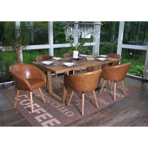 6x Chaise De Salle À Manger Malmö T633, Fauteuil, Design Rétro Des Années 50   Similicuir, Aspect Daim