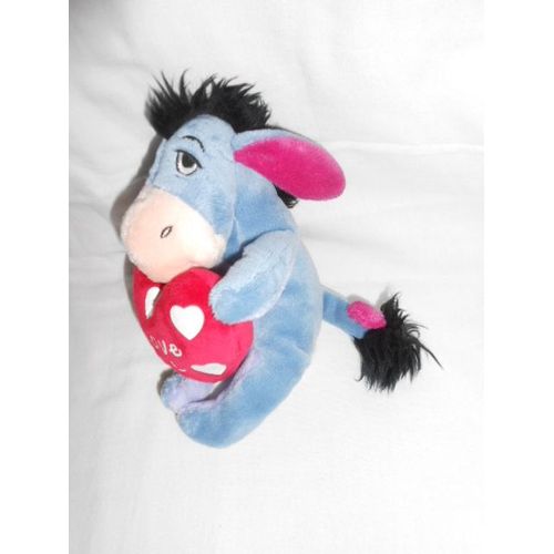 Doudou Peluche Bourriquet Winnie Coeur Rouge I Love You Noeud Rose Disney Nicotoy Simba Toys Dickie 15cm Assis Bille Dans Le Corps