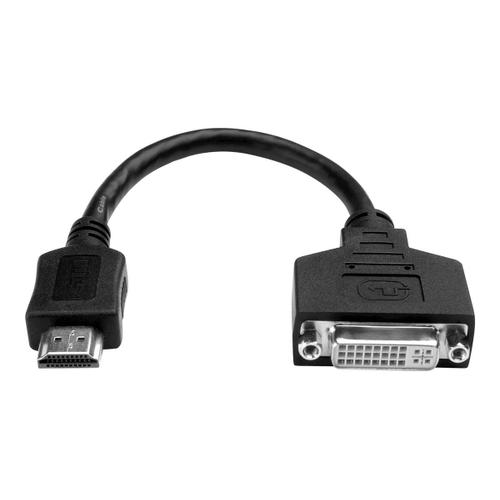 Eaton Tripp Lite Series HDMI to DVI Adapter Video Converter (HDMI-M to DVI-D F), 8-in. (20.32 cm) - Adaptateur vidéo - HDMI mâle pour DVI-D femelle - 20.3 cm - noir