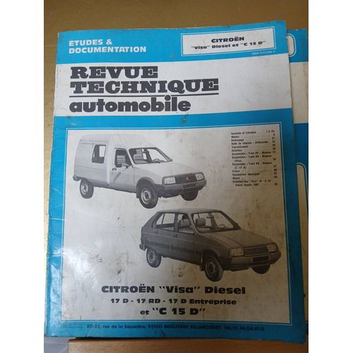 Revue Technique Automobile Citroen Visa Diesel Et C15d Cip 4703