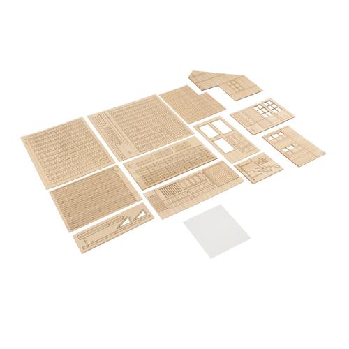 Bricolage Artisanat 3D Puzzles Kits non assemblés Ruines en bois Maison 1:35